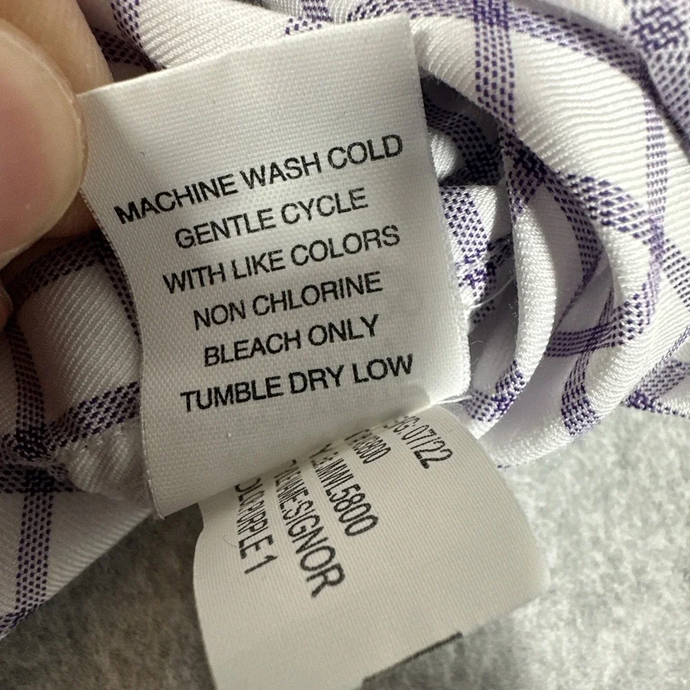 Johnnie O Men's PrepFormance Purple Plaid Button Down Stretch Shirt XXL